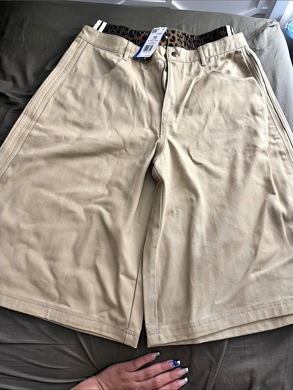Adidas Utility Jort Cargo Jorts in Tan Size 10